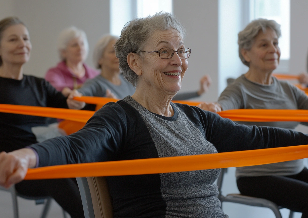 Фітнес на стільцях для пенсіонерів